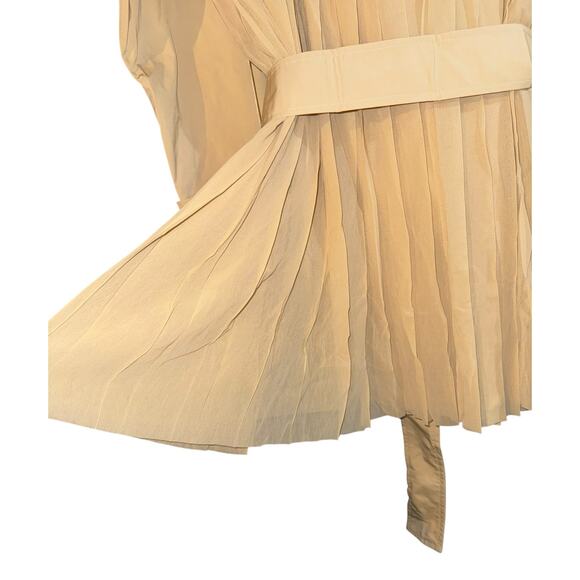 New Wynne Layers Trench Coat Chiffon Pleated Back Women's XL Academia Carmen - Picture 2 of 9